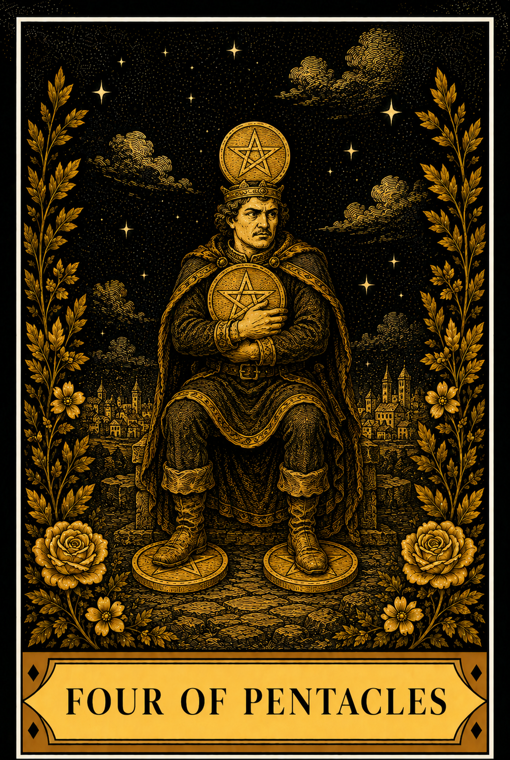 Four of Pentacles tarot card