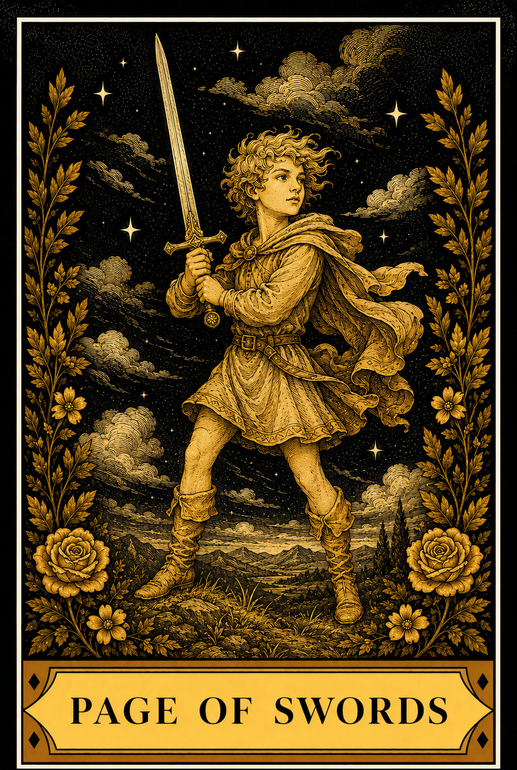 Page of Swords tarot card