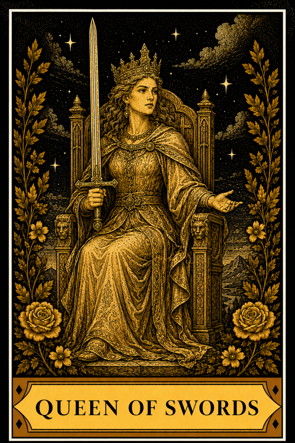 Queen of Swords tarot card
