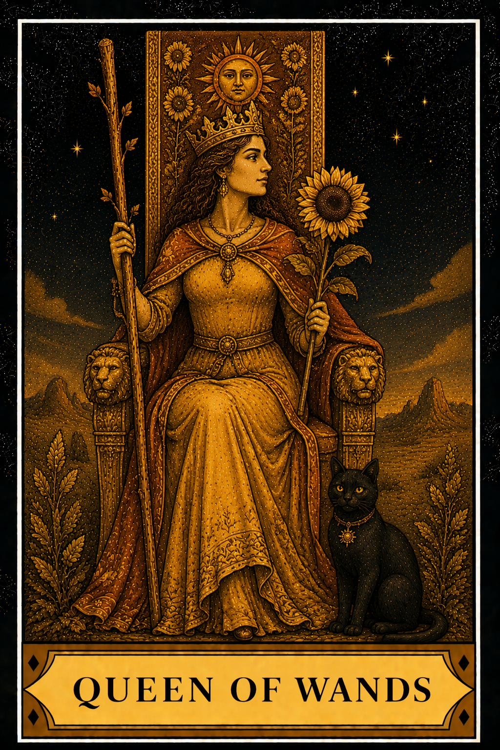 Queen of Wands tarot card