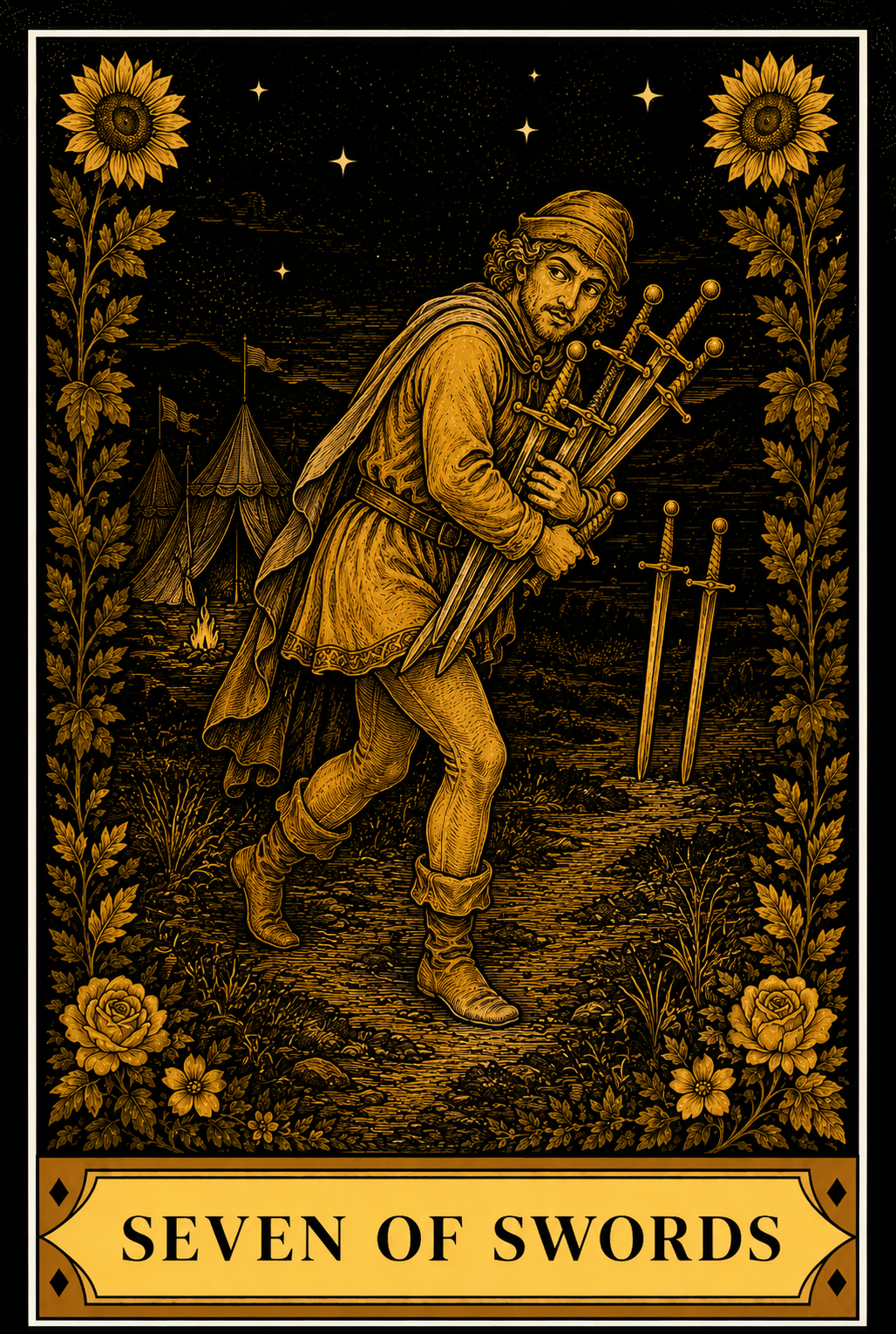 Seven of Swords tarot card